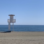 Badvakt på stranden i Torre del Mar